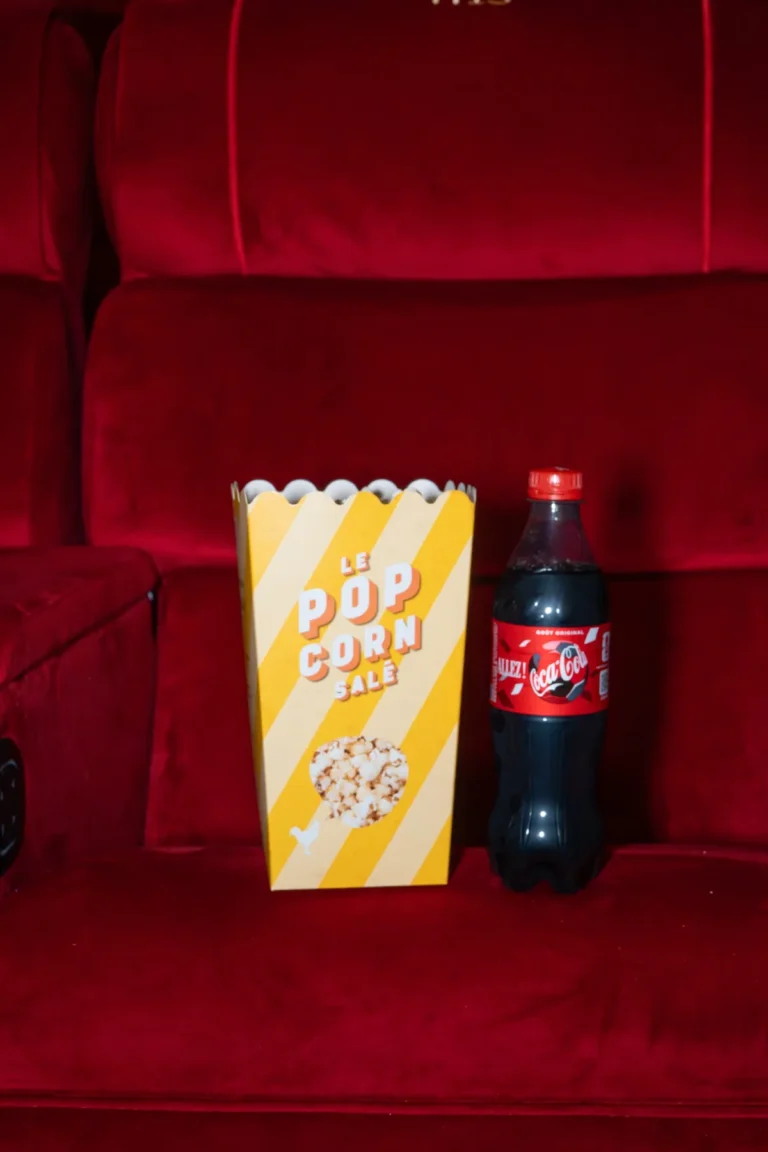 Pop-corn et boisson sur un fauteuil du Pathé Odysseum Montpellier