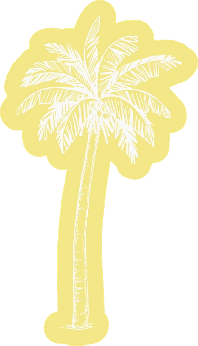 Sticker palmier jaune Mana