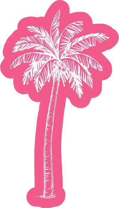 Sticker palmier rose Mana